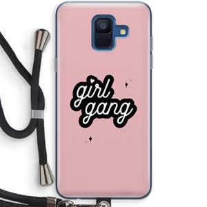 CaseCompany Girl Gang: Samsung Galaxy A6 (2018) Transparant Hoesje met koord