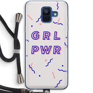 CaseCompany GRL PWR: Samsung Galaxy A6 (2018) Transparant Hoesje met koord