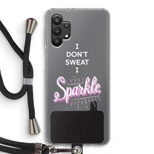 CaseCompany Sparkle quote: Samsung Galaxy A32 5G Transparant Hoesje met koord