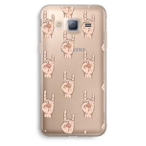 CaseCompany Rock: Samsung Galaxy J3 (2016) Transparant Hoesje