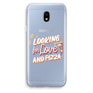 CaseCompany Pizza is the answer: Samsung Galaxy J3 (2017) Transparant Hoesje