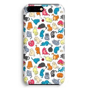 CaseCompany Kleurrijke katten: iPhone 8 Plus Volledig Geprint Hoesje