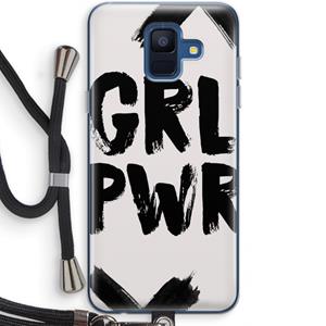 CaseCompany Girl Power #2: Samsung Galaxy A6 (2018) Transparant Hoesje met koord