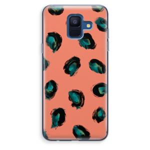 CaseCompany Pink Cheetah: Samsung Galaxy A6 (2018) Transparant Hoesje