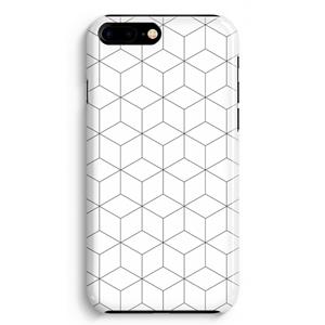CaseCompany Zwart-witte kubussen: iPhone 8 Plus Volledig Geprint Hoesje