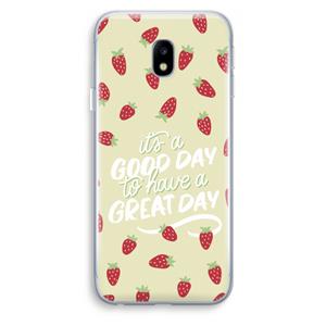 CaseCompany Don't forget to have a great day: Samsung Galaxy J3 (2017) Transparant Hoesje