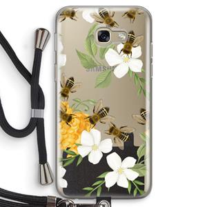 CaseCompany No flowers without bees: Samsung Galaxy A5 (2017) Transparant Hoesje met koord