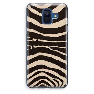 CaseCompany Arizona Zebra: Samsung Galaxy A6 (2018) Transparant Hoesje