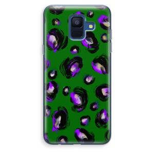 CaseCompany Green Cheetah: Samsung Galaxy A6 (2018) Transparant Hoesje