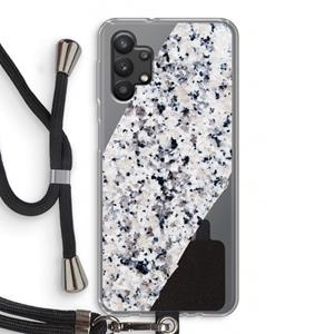 CaseCompany Gespikkelde marmer: Samsung Galaxy A32 5G Transparant Hoesje met koord