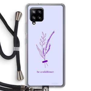 CaseCompany Be a wildflower: Samsung Galaxy A42 5G Transparant Hoesje met koord