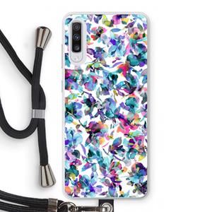 CaseCompany Hibiscus Flowers: Samsung Galaxy A70 Transparant Hoesje met koord
