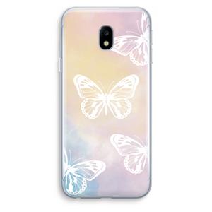 CaseCompany White butterfly: Samsung Galaxy J3 (2017) Transparant Hoesje