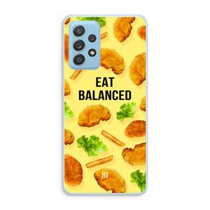 CaseCompany Eat Balanced: Samsung Galaxy A73 Transparant Hoesje