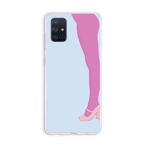 CaseCompany Pink panty: Galaxy A71 Transparant Hoesje