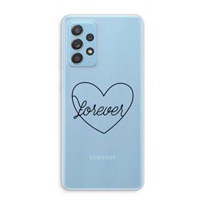CaseCompany Forever heart black: Samsung Galaxy A73 Transparant Hoesje