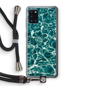 CaseCompany Weerkaatsing water: Samsung Galaxy A31 Transparant Hoesje met koord