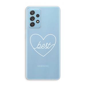 CaseCompany Best heart pastel: Samsung Galaxy A73 Transparant Hoesje