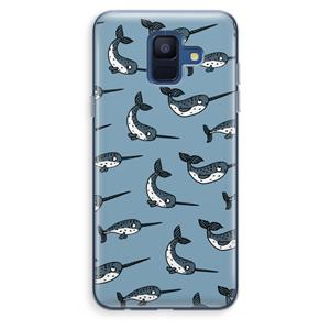 CaseCompany Narwhal: Samsung Galaxy A6 (2018) Transparant Hoesje