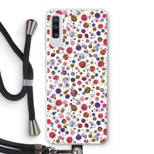 CaseCompany Planets Space: Samsung Galaxy A70 Transparant Hoesje met koord