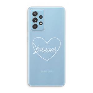 CaseCompany Forever heart pastel: Samsung Galaxy A73 Transparant Hoesje