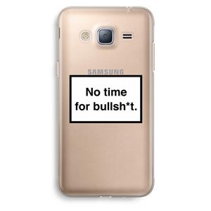 CaseCompany No time: Samsung Galaxy J3 (2016) Transparant Hoesje