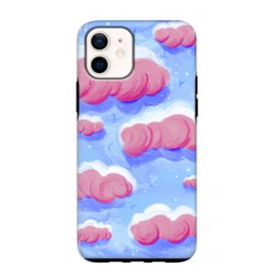 CaseCompany Roze wolken met vogels: iPhone 12 mini Tough Case