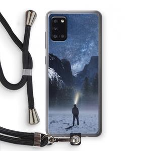 CaseCompany Wanderlust: Samsung Galaxy A31 Transparant Hoesje met koord