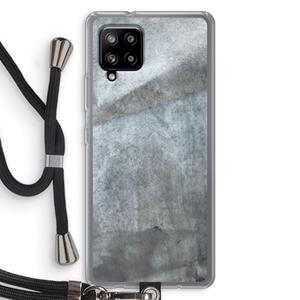 CaseCompany Grey Stone: Samsung Galaxy A42 5G Transparant Hoesje met koord