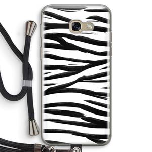 CaseCompany Zebra pattern: Samsung Galaxy A5 (2017) Transparant Hoesje met koord