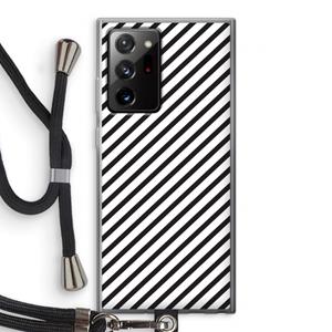 CaseCompany Strepen zwart-wit: Samsung Galaxy Note 20 Ultra / Note 20 Ultra 5G Transparant Hoesje met koord