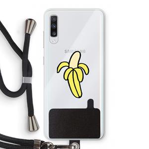 CaseCompany Banana: Samsung Galaxy A70 Transparant Hoesje met koord