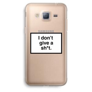 CaseCompany Don't give a shit: Samsung Galaxy J3 (2016) Transparant Hoesje