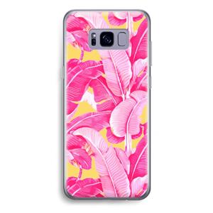 CaseCompany Pink Banana: Samsung Galaxy S8 Plus Transparant Hoesje