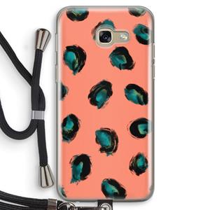 CaseCompany Pink Cheetah: Samsung Galaxy A5 (2017) Transparant Hoesje met koord