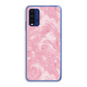 CaseCompany Abstract Painting Pink: Xiaomi Redmi 9T Transparant Hoesje