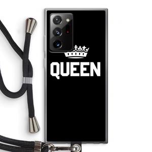 CaseCompany Queen zwart: Samsung Galaxy Note 20 Ultra / Note 20 Ultra 5G Transparant Hoesje met koord