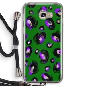 CaseCompany Green Cheetah: Samsung Galaxy A5 (2017) Transparant Hoesje met koord