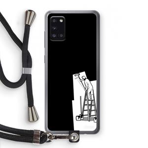 CaseCompany Musketon Painter: Samsung Galaxy A31 Transparant Hoesje met koord