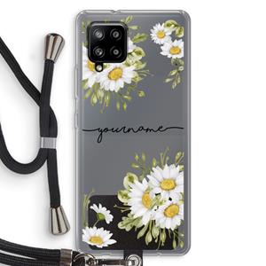 CaseCompany Daisies: Samsung Galaxy A42 5G Transparant Hoesje met koord