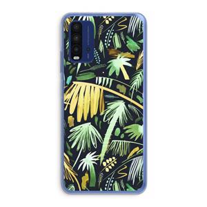 CaseCompany Tropical Palms Dark: Xiaomi Redmi 9T Transparant Hoesje