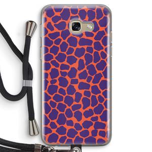 CaseCompany Purple Giraffe: Samsung Galaxy A5 (2017) Transparant Hoesje met koord