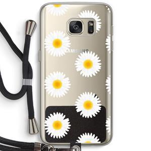 CaseCompany Margrietjes: Samsung Galaxy S7 Transparant Hoesje met koord