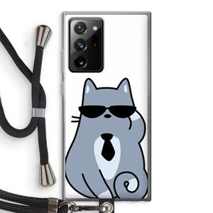 CaseCompany Cool cat: Samsung Galaxy Note 20 Ultra / Note 20 Ultra 5G Transparant Hoesje met koord