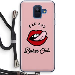 CaseCompany Badass Babes Club: Samsung Galaxy A6 (2018) Transparant Hoesje met koord
