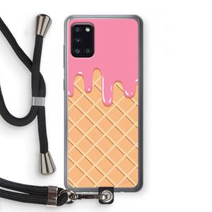 CaseCompany Ice cream: Samsung Galaxy A31 Transparant Hoesje met koord