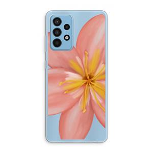 CaseCompany Pink Ellila Flower: Samsung Galaxy A52 Transparant Hoesje