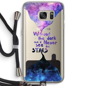 CaseCompany Stars quote: Samsung Galaxy S7 Transparant Hoesje met koord