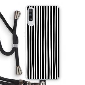 CaseCompany Stripes: Samsung Galaxy A70 Transparant Hoesje met koord