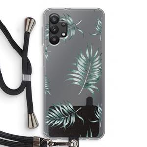 CaseCompany Simple leaves: Samsung Galaxy A32 5G Transparant Hoesje met koord